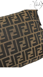 Fendi Mamma Baguette Brown Zucca canvas FF jacquard panel detail, Sold Attire.