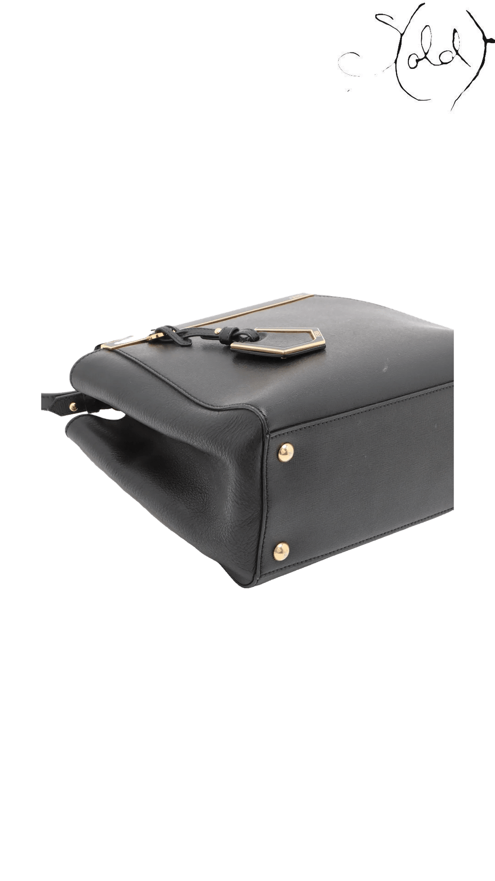 Fendi Petit 2Jours Black Leather Bag 8BH253 view 4