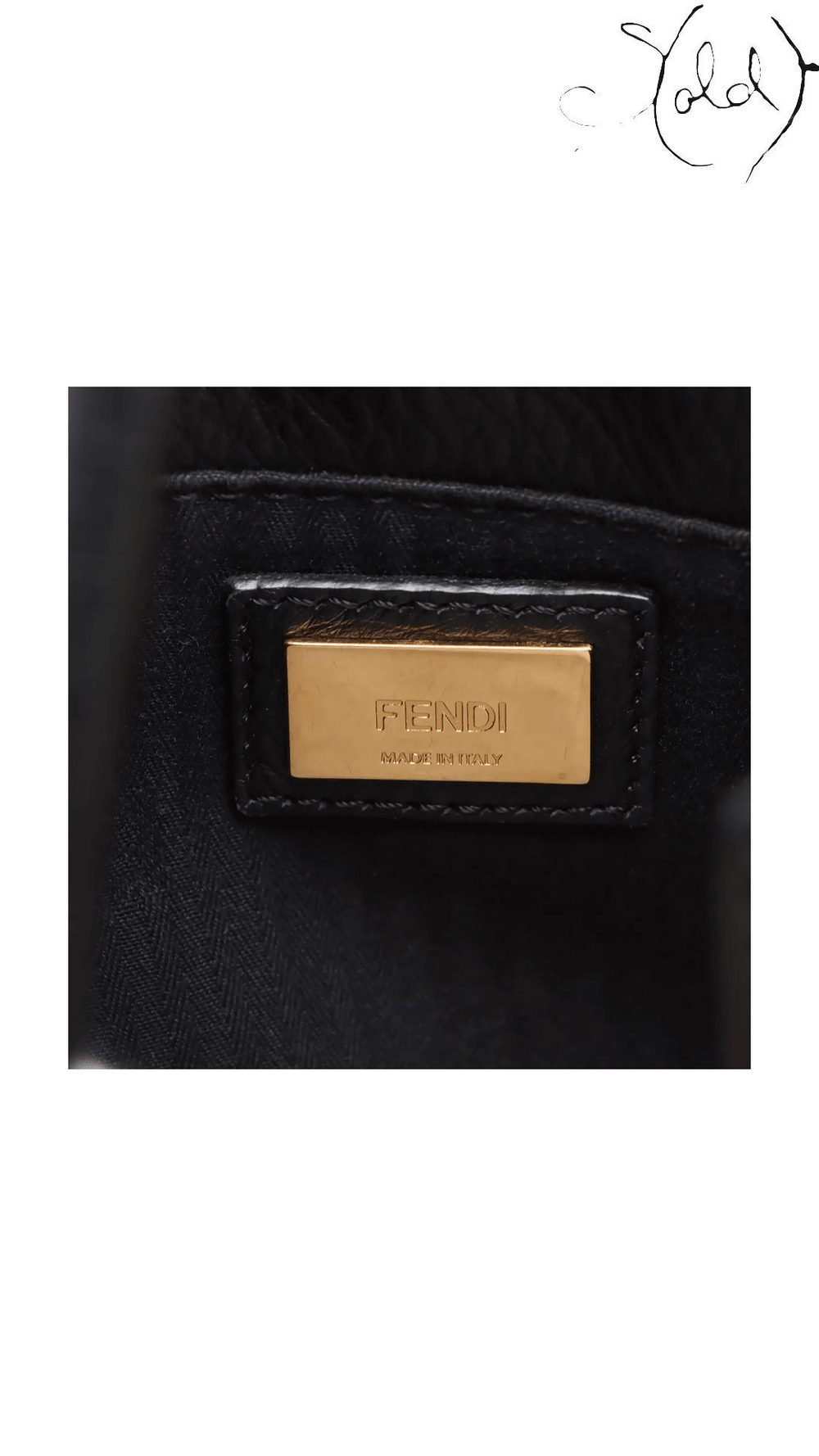 Fendi Petit 2Jours Black Leather Bag 8BH253 view 8