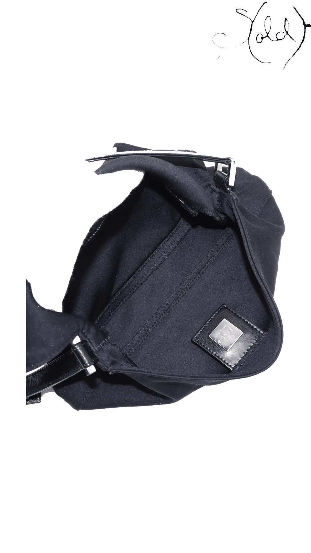 Fendi Small Mamma Baguette black jersey shoulder bag - view 7