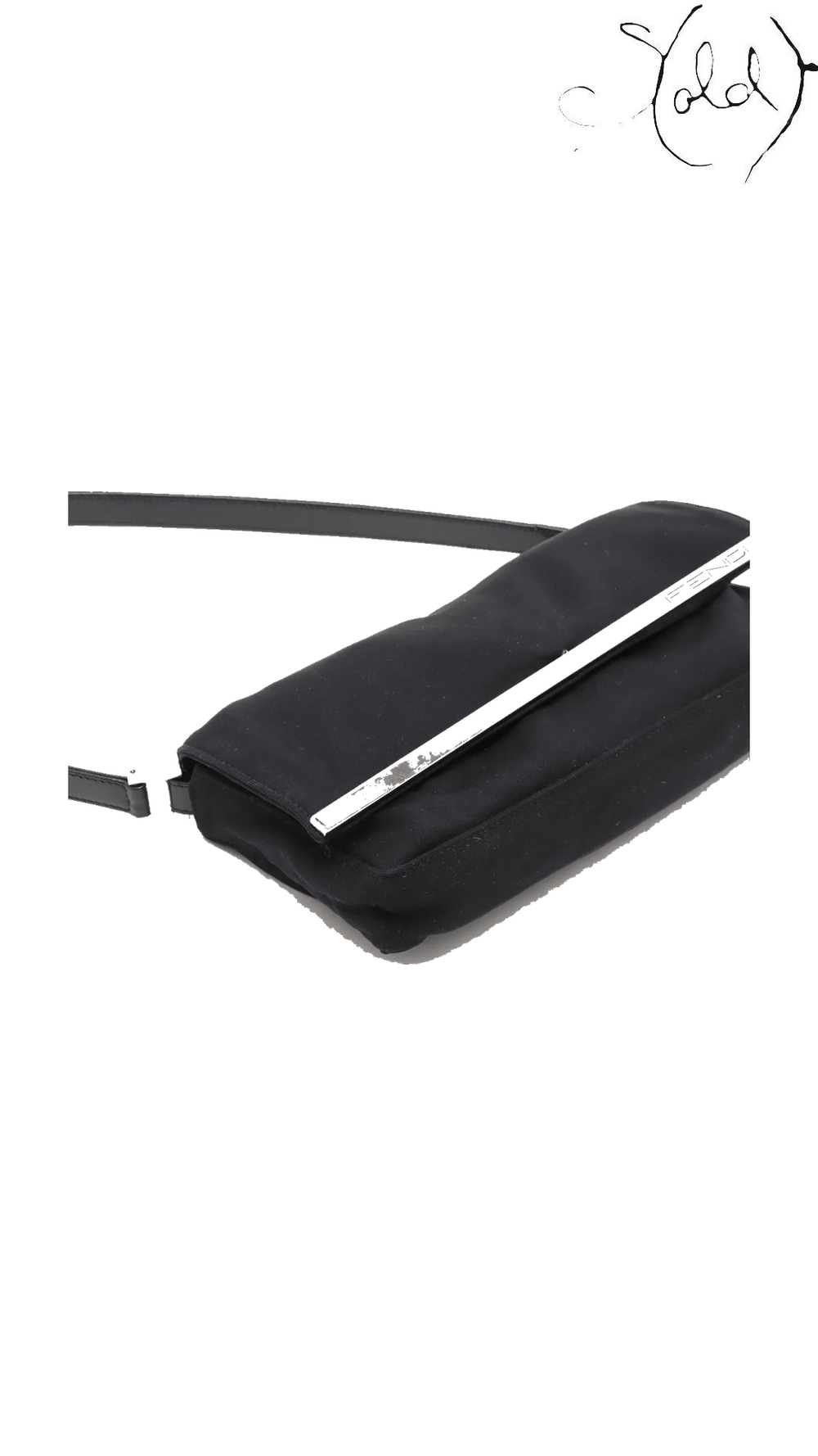 Fendi Small Mamma Baguette black jersey shoulder bag - view 4