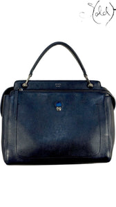 Fendi Dotcom Medium – Navy Calfskin Handbag, Authenticated Pre-Owned | Sold Attire