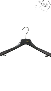 Sold Attire Fendi black plastic hanger with gold Fendi logo, for sleeveless wool dress