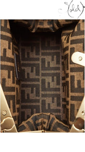 Fendi First Small Caramel Nappa Leather Clutch, Hardware detail | Sold Attire