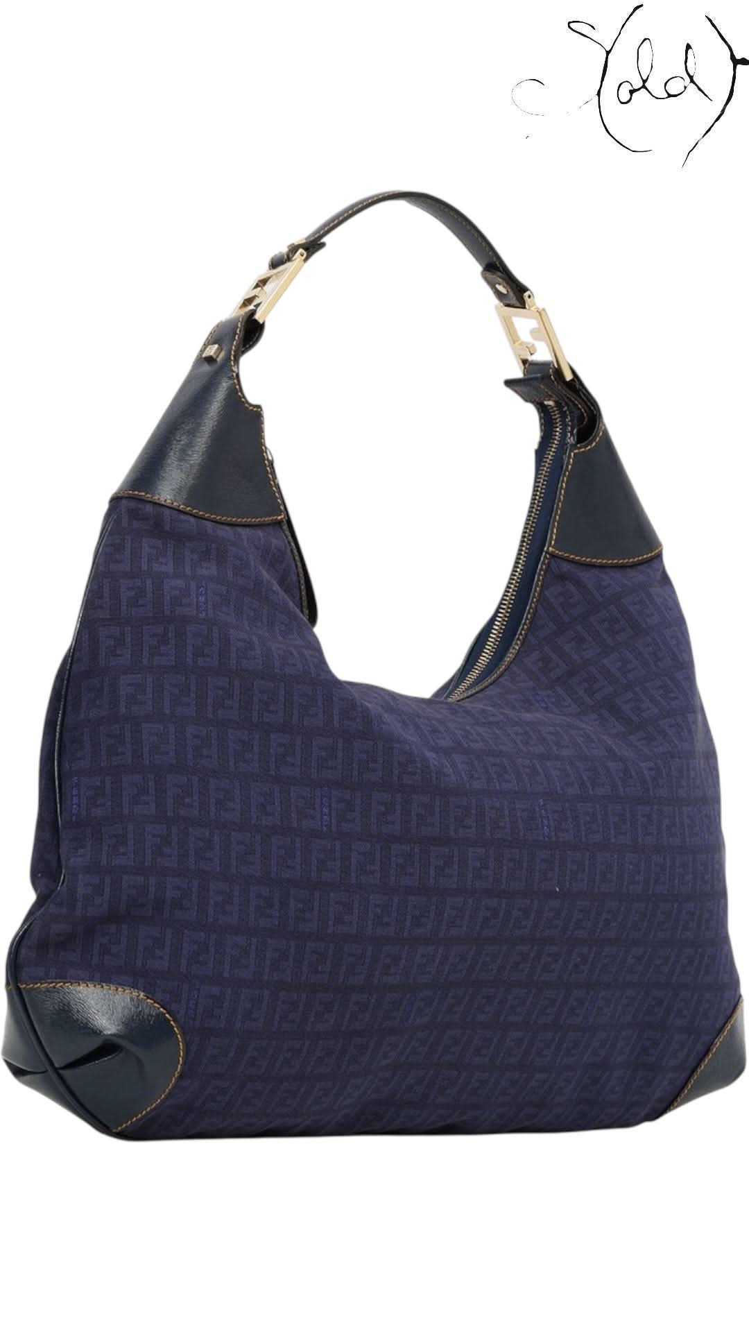 Fendi Mama Baguette Blue Shoulder Bag | Sold Attire - Sold Attire