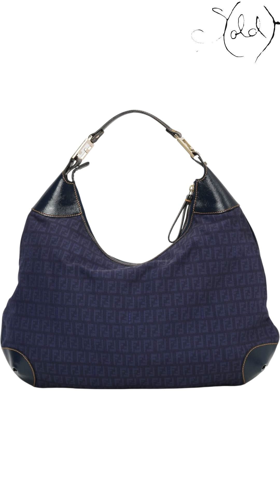 Fendi Mama Baguette Blue Shoulder Bag | Sold Attire - Sold Attire
