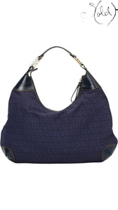 Fendi Mama Baguette Blue Shoulder Bag, Back view | Sold Attire