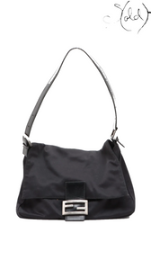 Fendi Mamma Baguette black jersey shoulder bag 26325 - view 1