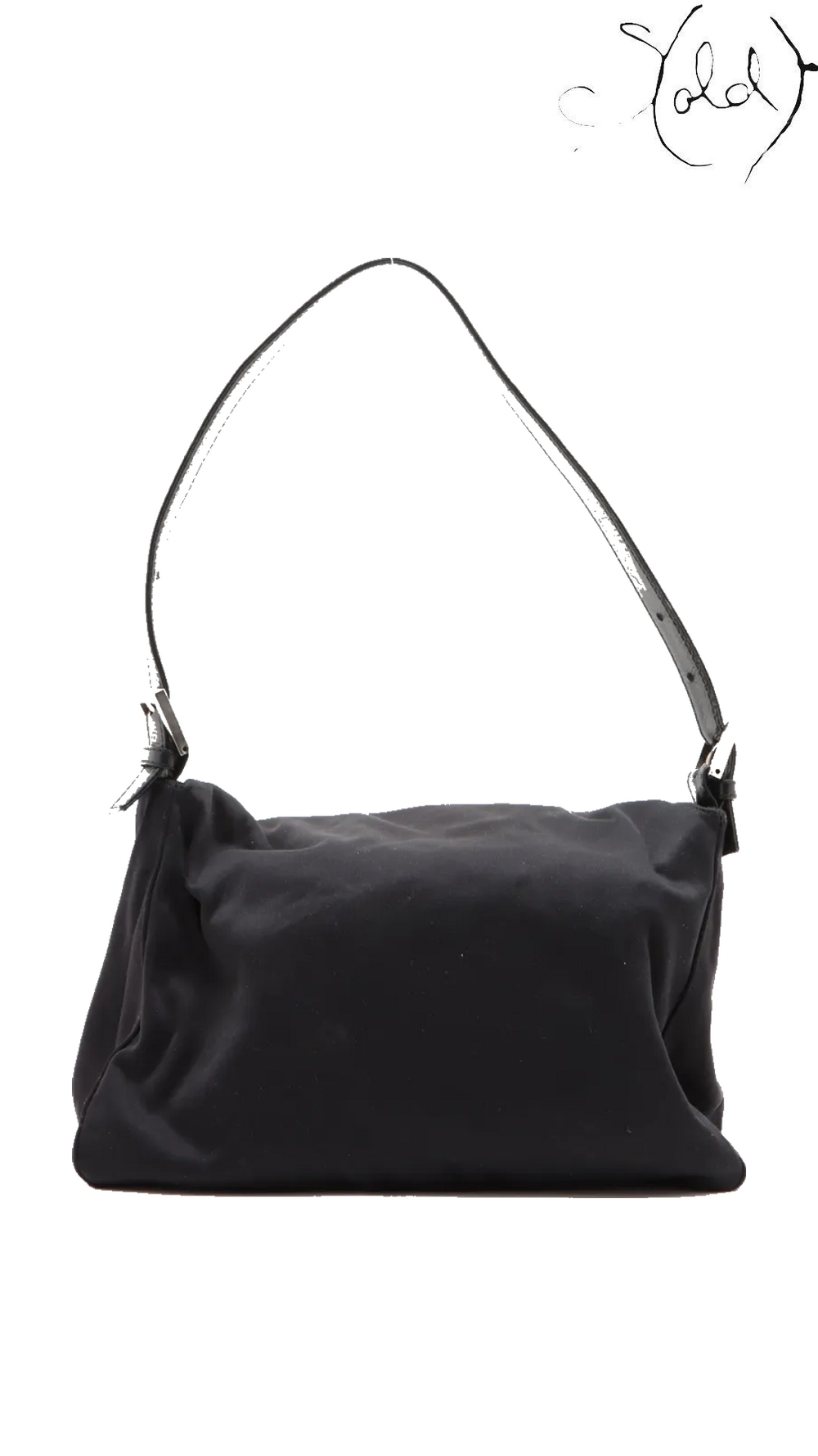 Fendi Mamma Baguette black jersey shoulder bag 26325 - view 2