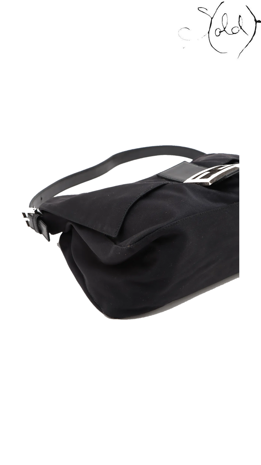 Fendi Mamma Baguette black jersey shoulder bag 26325 - view 4
