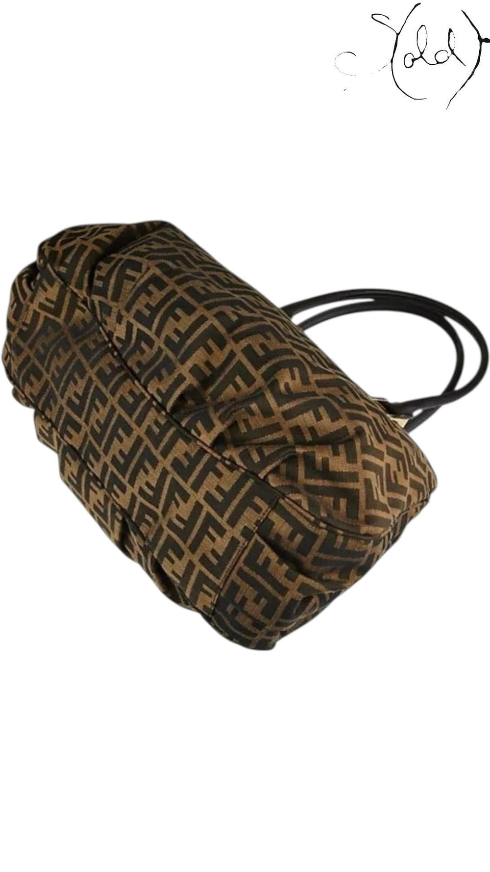 Fendi Mia Shopper Tote Zucca Canvas – Archive Edition, Back view | Sold Attire