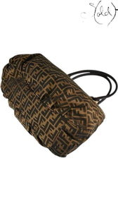 Fendi Mia Shopper Tote Zucca Canvas – Archive Edition, Back view | Sold Attire