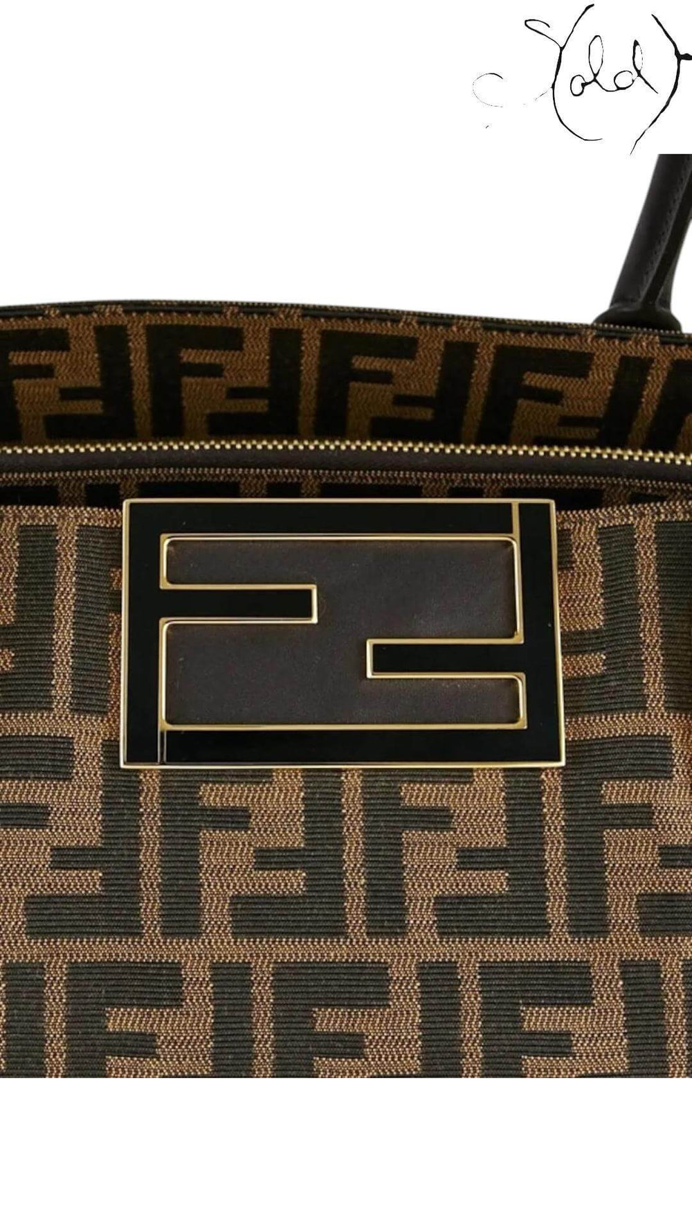 Fendi Mia Shopper Tote Zucca Canvas – Archive Edition, Base view | Sold Attire