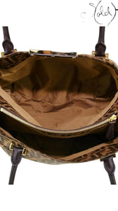 Fendi Mia Shopper Tote Zucca Canvas – Archive Edition, Detail view | Sold Attire