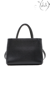 Fendi Petit 2Jours Black Leather Bag 8BH253 view 2