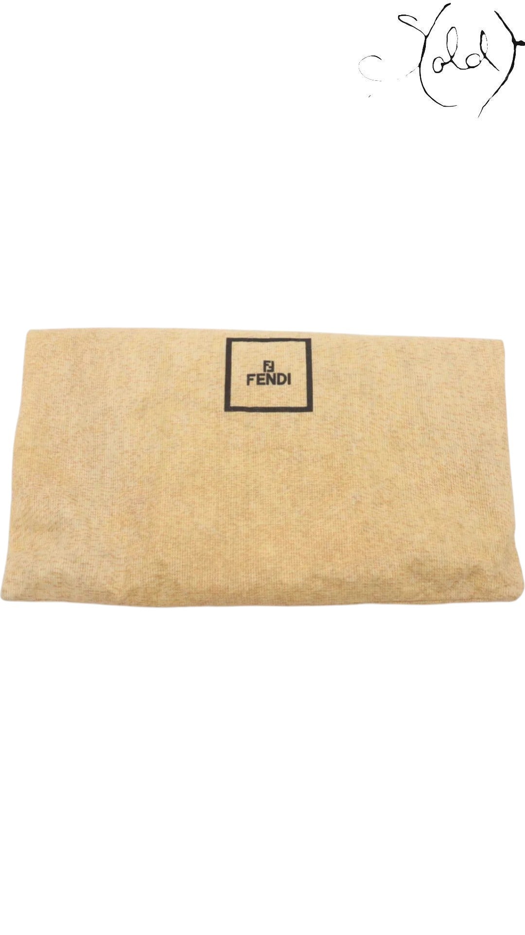 Fendi Mama Denim Shoulder Bag Blue Limited Edition — Lining detail | Sold Attire