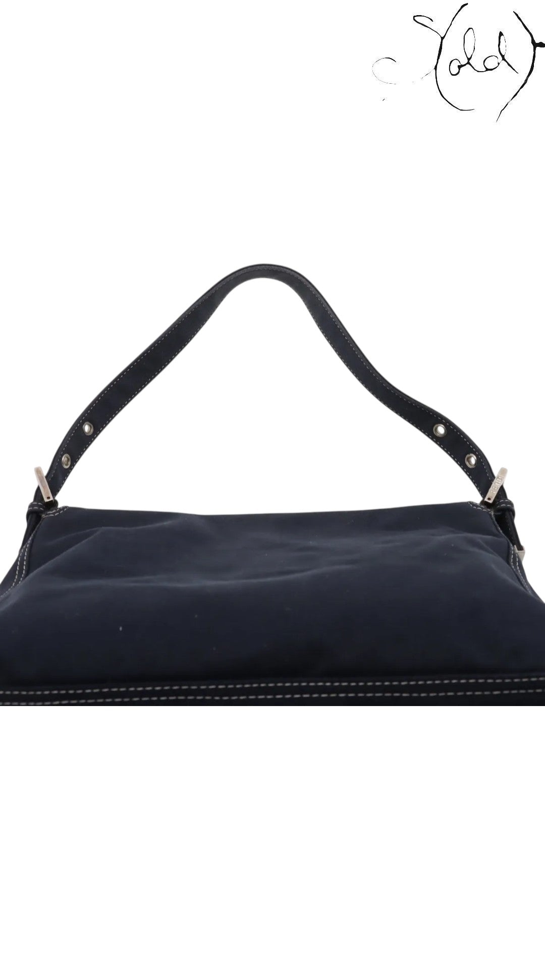 Fendi Mama Denim Shoulder Bag Blue Limited Edition — Base view | Sold Attire