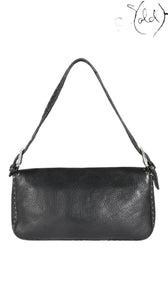 Fendi Selleria Baguette Black Calfskin - back view | Sold Attire