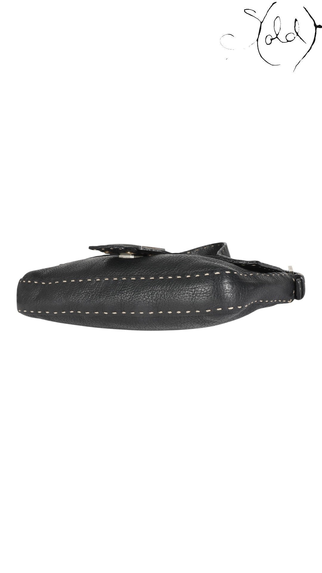 Fendi Selleria Baguette Black Calfskin - packaging view | Sold Attire