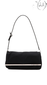 Fendi Small Mamma Baguette black jersey shoulder bag - view 1