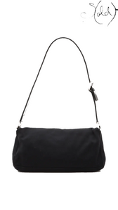 Fendi Small Mamma Baguette black jersey shoulder bag - view 2