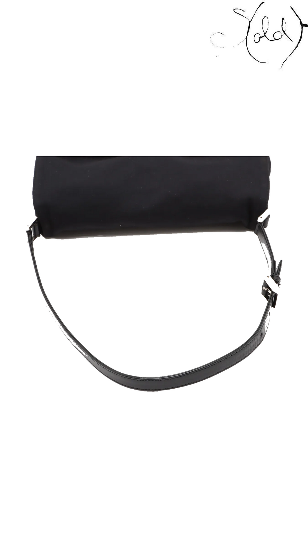 Fendi Small Mamma Baguette black jersey shoulder bag - view 5