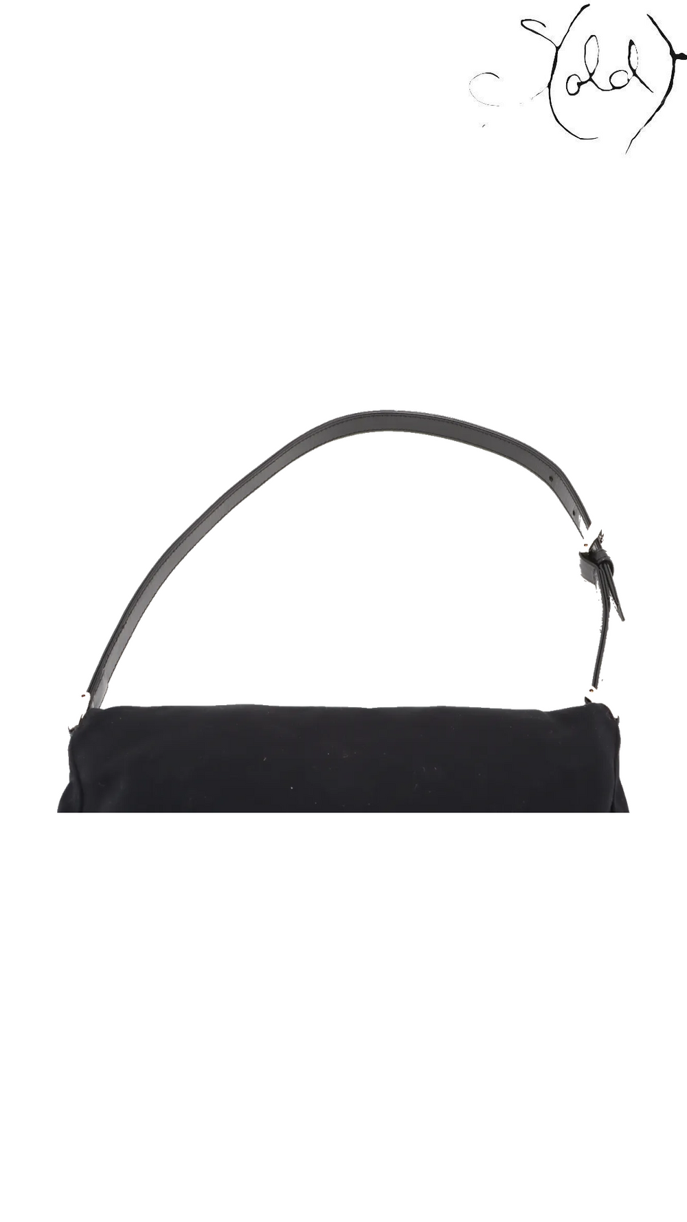 Fendi Small Mamma Baguette black jersey shoulder bag - view 6