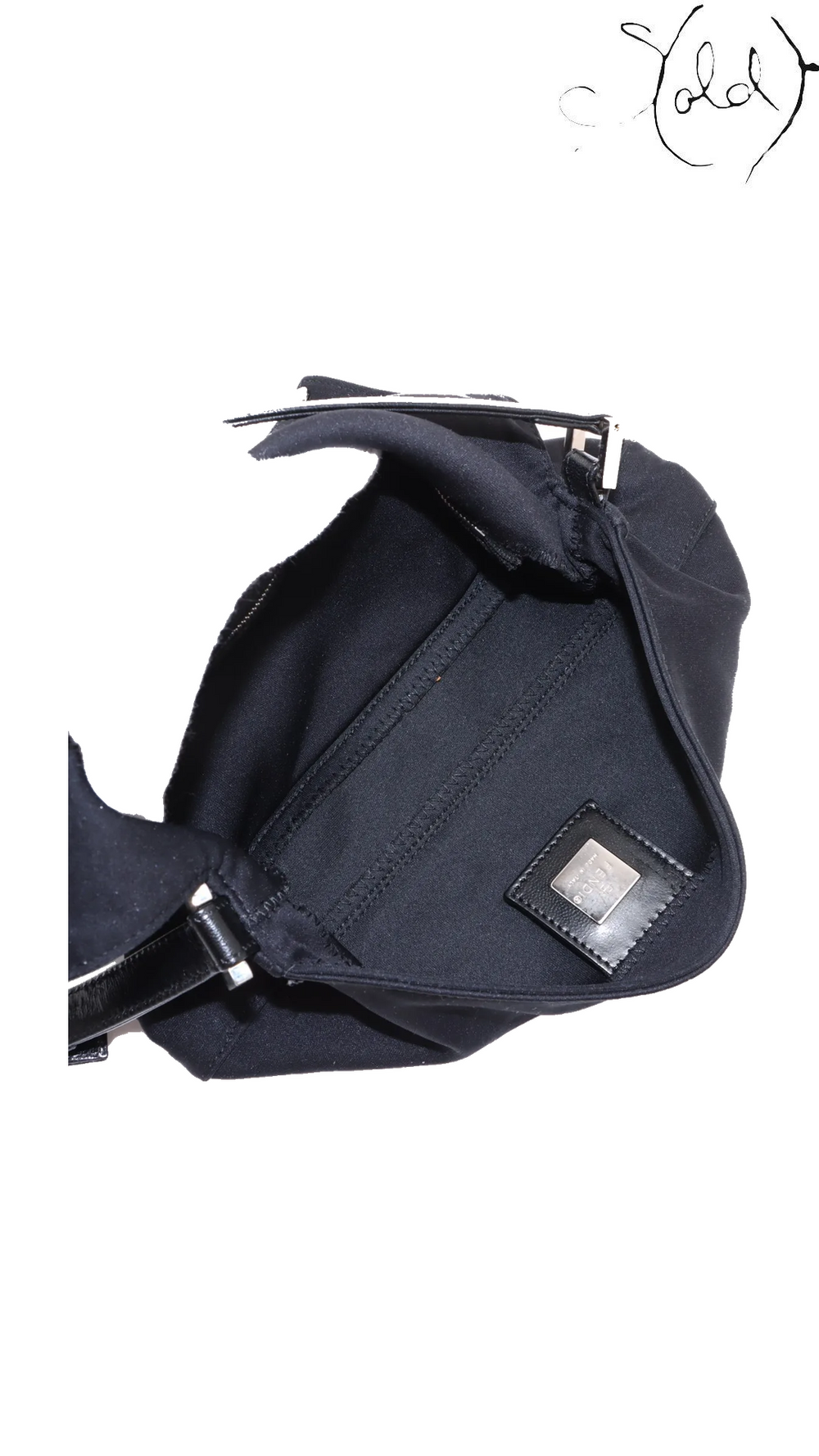 Fendi Small Mamma Baguette black jersey shoulder bag - view 7
