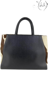 Fendi 2Jours Vitello Elite Cow Print Tote 2010s, Back view | Sold Attire