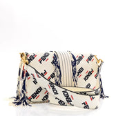 Fendi x Fila Calfskin Beaded Fringe Baguette Shoulder Bag – Sport-Lux Redux, Back view | Sold Attire