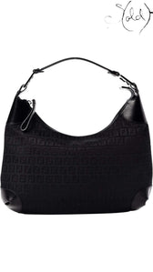 FENDI Zucchino Monogram Hobo – Black Canvas & Leather, Authenticated Pre-Owned | Sold Attire