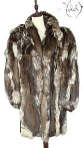 Vintage French Silver Fox Fur Coat 1980s Large XL Mint Condition, Authenticated Pre-Owned | Sold Attire