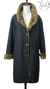 Giancarlo Valentino Leopard-Lined Coat – Statement Elegance, Authenticated Pre-Owned | Sold Attire