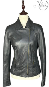 Gianni Versace Leather Biker Jacket Grey 1990s Size XS, Authenticated Pre-Owned | Sold Attire