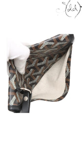 Sold Attire Goyard Saint Louis PM removable pouch in black Goyardine coated canvas with natural canvas lining