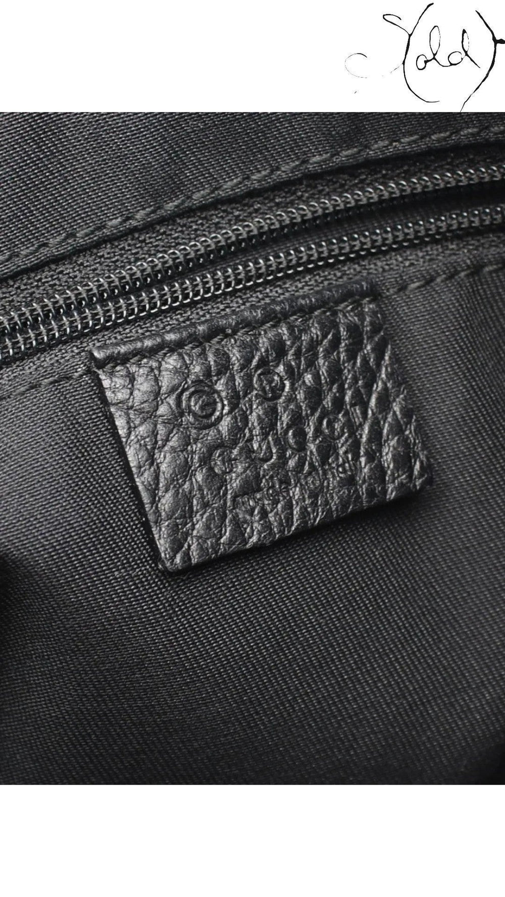 Sold Attire Gucci 00s shoulder bag interior leather logo stamp and zipper detail