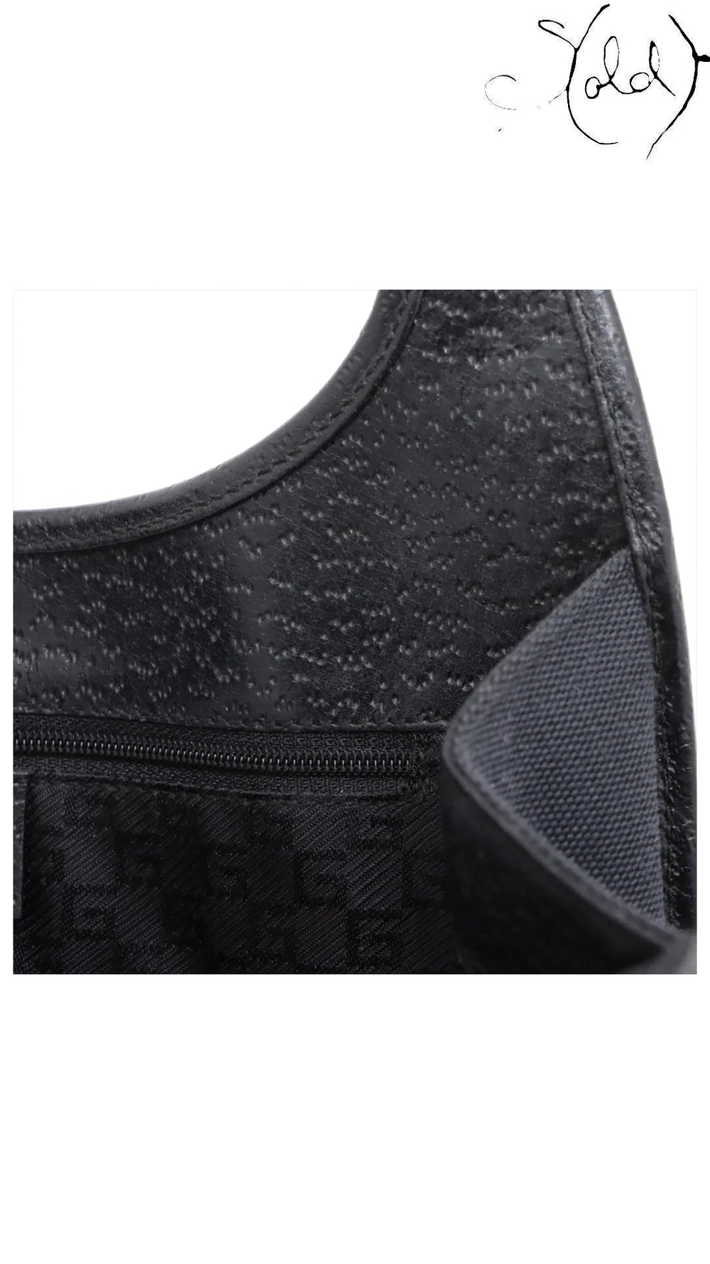 gucci jackie navy black canvas, detail view 12