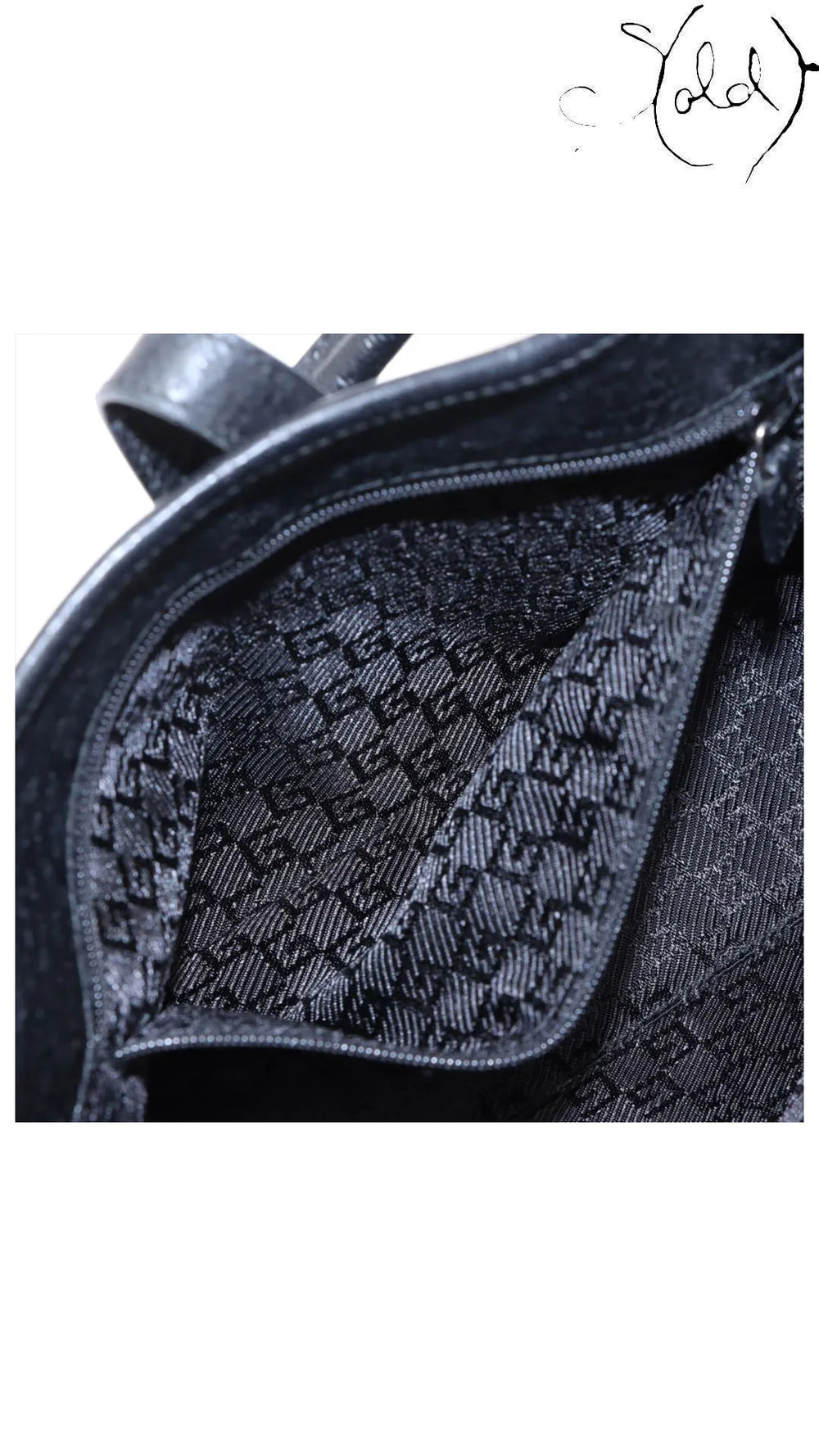 gucci jackie navy black canvas, detail view 7