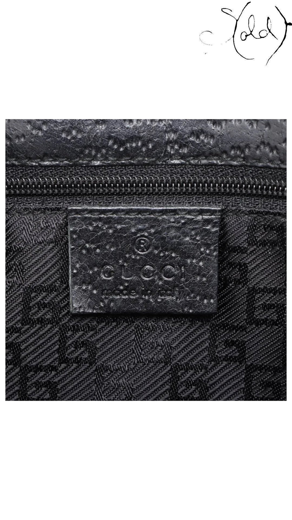 gucci jackie navy black canvas, detail view 8