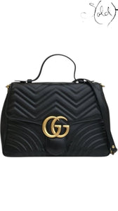 Gucci Black GG Marmont Top Handle Bag, Authenticated Pre-Owned | Sold Attire