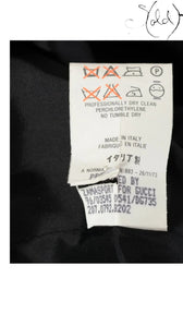 Sold Attire Gucci Tom Ford era black wool blazer care label detail, Made in Italy, 89% wool blend.