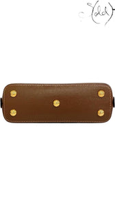 Gucci Brown Horsebit Handbag with Gold Hardware, Detail view | Sold Attire