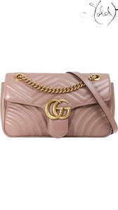 Gucci Dusty Pink GG Marmont Mini Matelassé Shoulder Bag, Authenticated Pre-Owned | Sold Attire