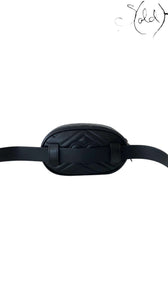 Gucci GG Marmont Belt Bag – Black Matelassé Leather, Detail view | Sold Attire