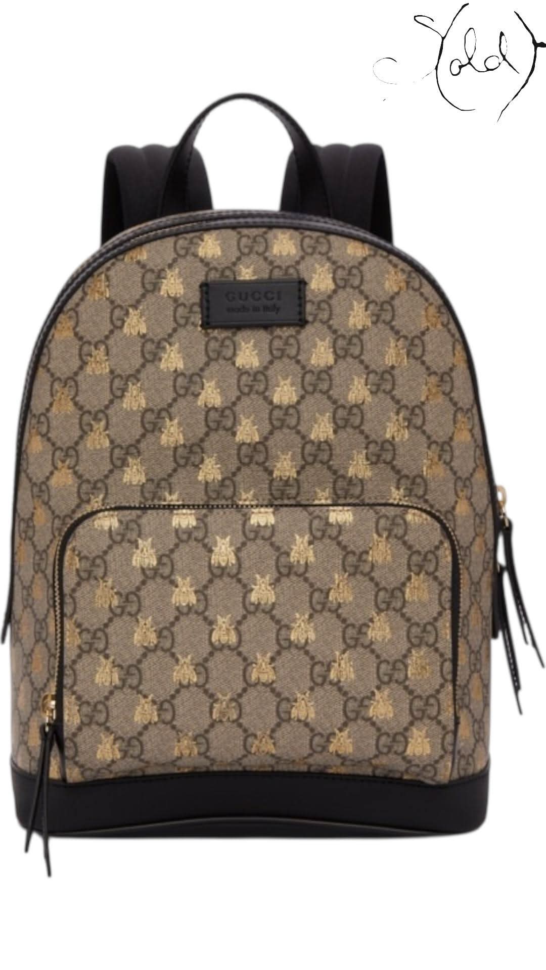 Gucci GG Supreme Bestiary Backpack with Bee Embroidery | Sold Attire - Sold Attire