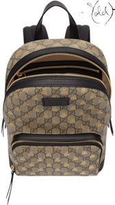 Gucci GG Supreme Bestiary Backpack with Bee Embroidery, Back view | Sold Attire