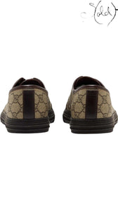 GUCCI GG Supreme Cap-Toe Sneakers – Classic Low-Top Revival, Back view | Sold Attire