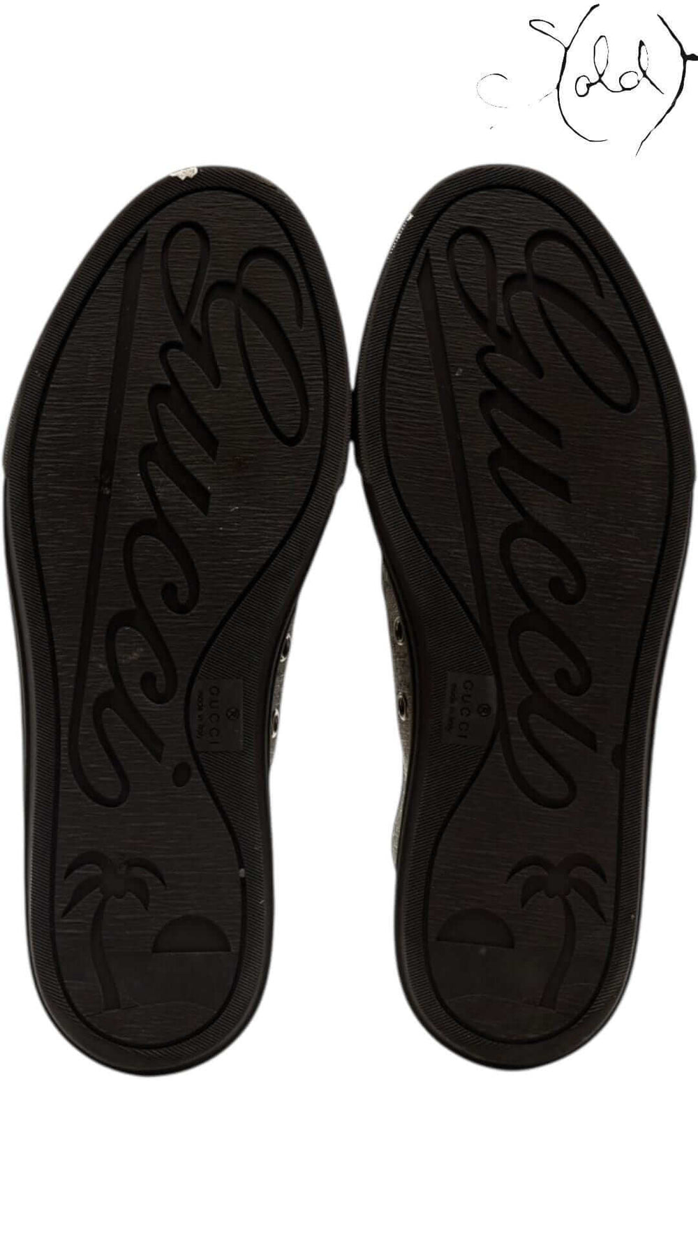 GUCCI GG Supreme Cap-Toe Sneakers – Classic Low-Top Revival, Interior view | Sold Attire