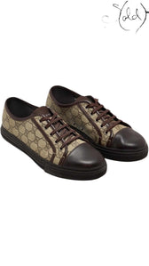 GUCCI GG Supreme Cap-Toe Sneakers – Classic Low-Top Revival, Authenticated Pre-Owned | Sold Attire