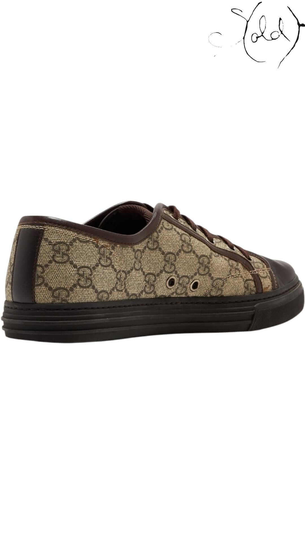 GUCCI GG Supreme Cap-Toe Sneakers – Classic Low-Top Revival, Detail view | Sold Attire